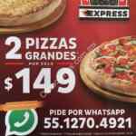 En Pizzaliannis 2 pizzas grandes por $149 pesos (incluye 1 especialidad)