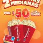 2 palomitas medianas por $50 en Cinemex con invitado especial