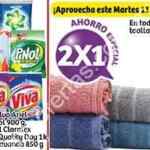 En Soriana 2x1 en toallas y detergente en polvo $19.90