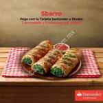 Promoción Santander en Sbarro: Paga con tu tarjeta Santander y llévate 2 strombolis y 2 refrescos por $99
