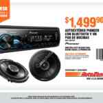 Cupón Autozone de stereo Pioneer con bluetooth y 2 bocinas a $1,499