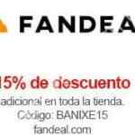 Cupón Fandeal Banorte: 15% de descuento en toda la tienda