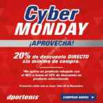Ofertas Dportenis Cyber Monday 2016: 20% de descuento directo sin mínimo de compra