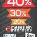 Ofertas ópticas Kauffman El Buen Fin 2016: 20%, 30% y 40% de descuento + 6 meses sin intereses