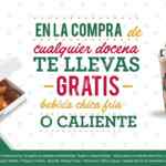 En Krispy Kreme bebida Gratis al comprar cualquier docena