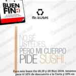Promoción Mr. Sushi Buen Fin 2016: 10% de descuento y 20% en postres