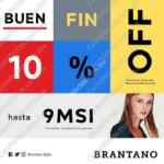 Ofertas Brantano El Buen Fin 2016: Hasta 10% off + hasta 9 meses sin intereses
