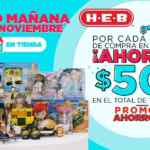 En HEB $50 de ahorro por cada $100 en juguetes este 4 de noviembre