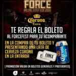 2x1 en tu entrada para el Force Metal Fest Guadalajara si presentas una lata de Corona