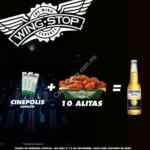 En Wingstop Copilco cerveza GRATIS si llevas tu boleto de Cinépolis Copilco