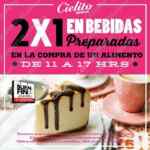 Promoción Cielito Querido Café El Buen Fin 2016: 2x1 en bebidas preparadas en la compra de un alimento