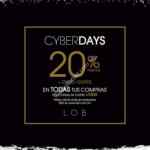 Promoción LOB Black Friday y Cyber Monday: 20% de descuento y envío gratis en la tienda online