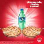 Promoción Sprite Pizza Hut: 2x1 en pizzas medianas canjeando la etiqueta marcada
