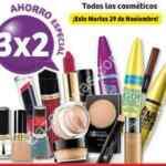 En Soriana 3x2 en todos los cosméticos y 30% de descuento en baterías de cocina