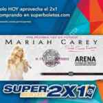 Súper Miércoles de 2x1 en Súperboletos: 2x1 en Mariah Carey, CD9, Gloria Trevi y más