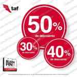 Ofertas TAF el Buen Fin 2016: 30%, 40% y 50% de descuento en toda la tienda