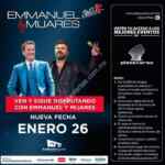 Boletos GRATIS para el concierto de Emmanuel y Mijares con tus compras en Plaza Carso