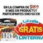 Linterna Gratis al comprar $159 en pilas Energizer en Farmacias Guadalajara