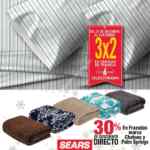 En Sears 3x2 en sábanas de franela y frazadas