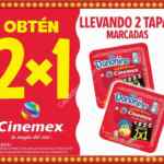 Promoción Cinemex Danonino: 2x1 en boletos llevando 2 tapas
