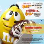 Promoción Pizza Hut M&M's y Snickers "Pizzas para el Gran Juego": Cupón de $110 de descuento en pizzas si compras chocolates