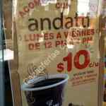 En Oxxo café Andatti a $10 de lunes a viernes de 12 a 4 pm
