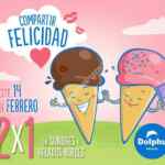 Promoción Helados Dolphy San Valentín: 2x1 en sundaes y helados dobles sólo hoy 14 de febrero