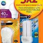 En Chedraui 3x2 en focos ahorradores y focos LED marca Philips