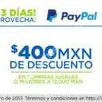 Cupón Lowes Paypal de $400 de descuento + 12 MSI a partir de $2,000