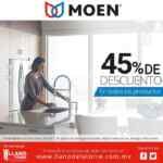 45% de descuento en todos los productos Moen en Llano de la Torre