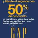 En GAP 50% de descuento en segunda pieza de jeans, pantalones, faldas, etc.
