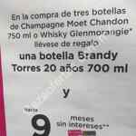 En Liverpool brandy Torres 20 gratis al comprar 3 champañas o 3 whiskys participantes