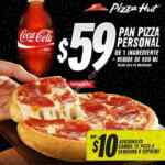 En Pizza Hut nuevo paquete personal de pizza individual + Coca-Cola por $59