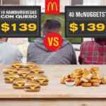 Promoción McDonalds Super Bowl: 10 hamburguesas con queso o 40 nuggets por $139