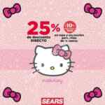 En Sears 25% de descuento en ropa y accesorios Hello Kitty