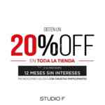 20% de descuento directo en Studio F pagando con Banamex y Santander