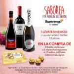 En Superama la promoción de San Valentín es 1 caja de chocolates Ferrero Rocher gratis al comprar un vino