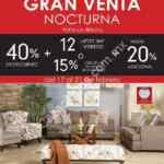Venta Nocturna mueblería Casa de las Lomas con descuentos de 40% + 15% + 20%