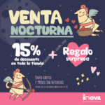Venta Nocturna Inova de San Valentín: 15% de descuento en toda la tienda + regalo sorpresa + envío gratis