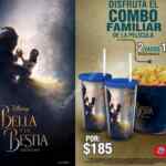 Combo La Bella y La Bestia en Cinemex: Cubeta+vasos+chocolate por $185