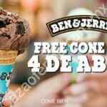 4 de abril Día del Cono Gratis Ben & Jerrys 2017