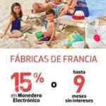 En Fábricas de Francia 15% en monedero o 9 MSI en ropa y accesorios