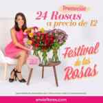 Festival de las rosas Enviaflores: 24 rosas a precio de 12