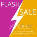 Flash Sale Groupon con 10% de descuento en toda la tienda de 1 a 8 pm