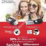 En Office Depot 30% de descuento en memorias Sandisk
