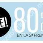 En ösom 80% de descuento en la segunda prenda