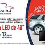 En Seguros El Águila Pantalla LED GRATIS cada hora si contratas un seguro de auto