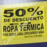 En Soriana 50% de descuento en ropa térmica