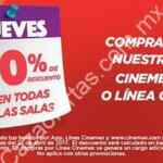 Promoción Jueves Cinemex 30% de descuento comprando en app, internet o teléfono