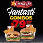 Nuevos fantasti Combos Carls Jr a sólo $79 cada uno